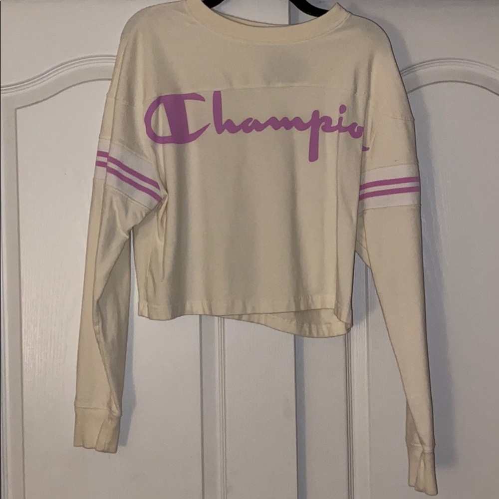 Champion Pink and Cream Colored Sweatshirt